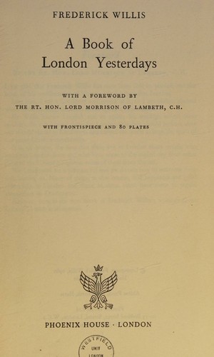 Cover for A book of London yesterdays