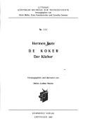 Cover for De Koker =