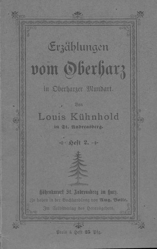 Cover for Erzählungen vom Oberharz in Oberharzer Mundart Heft 2