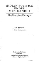 Cover for Indian politics under Mrs. Gandhi