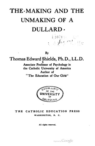 Cover for The making and the unmaking of a dullard