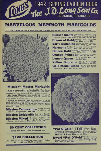 Cover for Long's 1942 spring garden book