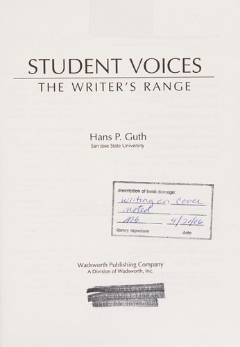 Cover for Student voices