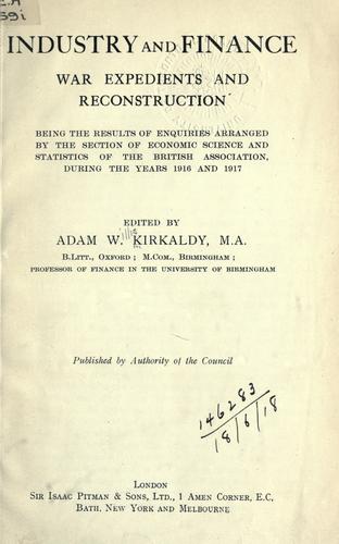 Cover for Industry and finance