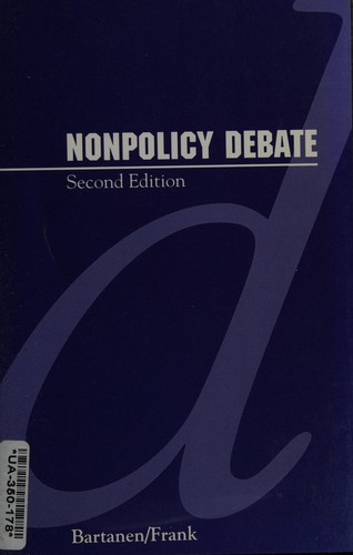 Cover for Nonpolicy Debate
