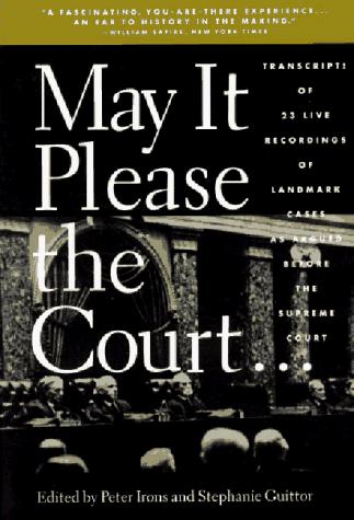 Cover for May it please the court