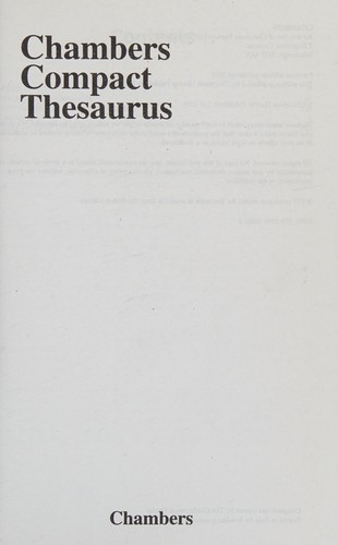 Cover for Compact Thesaurus
