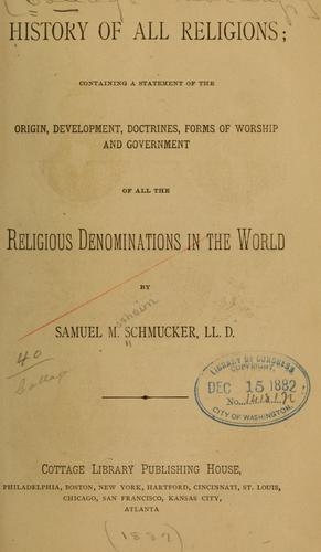 Cover for History of all religions