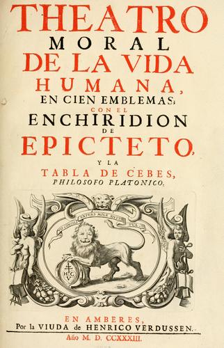 Cover for Theatro moral de la vida humana, en cien emblemas