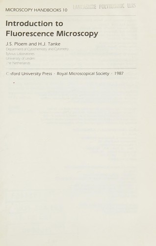Cover for Introduction to fluorescence microscopy
