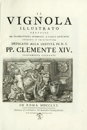 Cover for Il Vignola illustrato