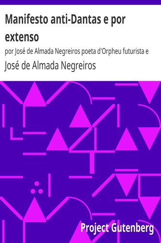 Cover for Manifesto anti-Dantas e por extenso