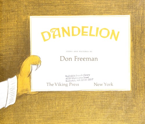 Cover for Dandelion.