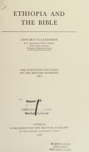 Cover for Ethiopia and the Bible