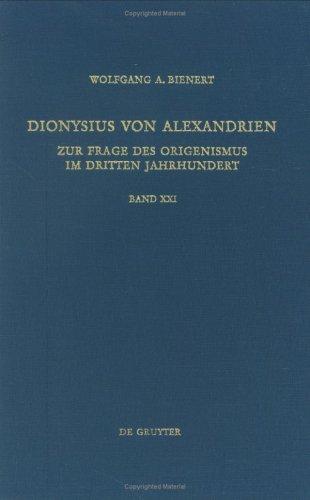 Cover for Dionysius von Alexandrien