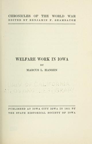 Cover for Welfare campaigns in Iowa