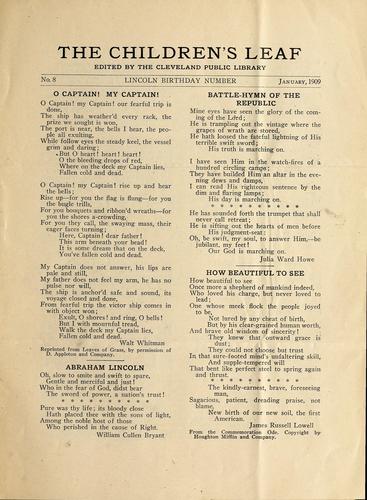 Cover for The children's leaf