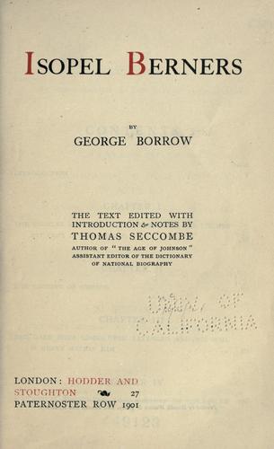 Cover for Isopel Berners.
