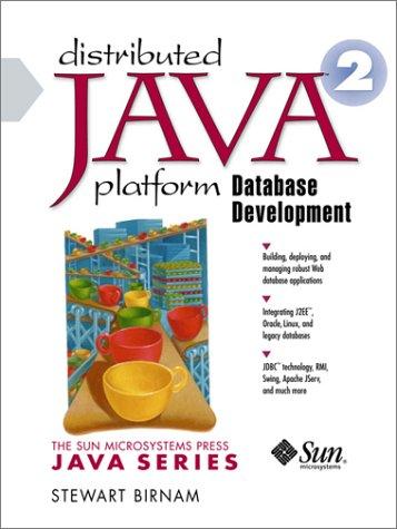 Cover for Distributed Java 2 Platform Database Development