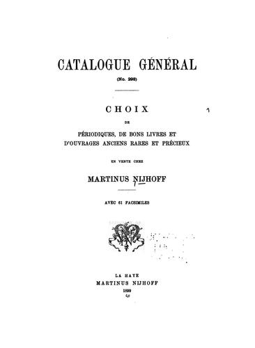 Cover for Choix de périodiques: de bons livres et d'ouvrages anciens, rares et précieux, en vente chez ...
