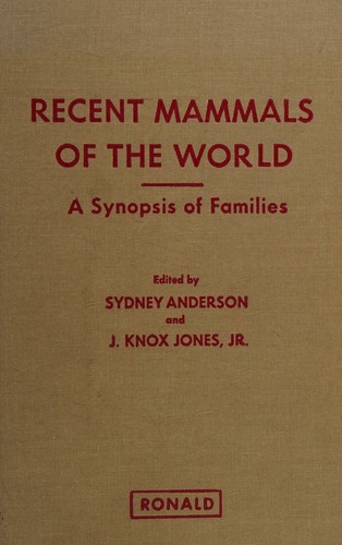Cover for Recent mammals of the world