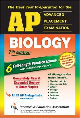 Cover for AP Biology (REA) - The Best Test Prep for the AP Exam: 7th Edition (Test Preps)