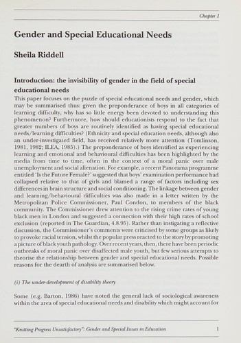 Cover for Meeting Special Educational Needs