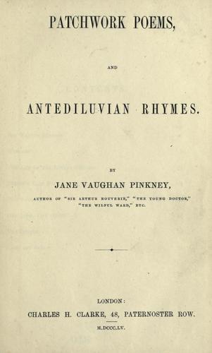 Cover for Patchwork poems