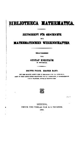 Cover for Bibliotheca Mathematica