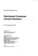 Cover for International Conference on Distributed Computer Control Systems, 26-28 September, 1977