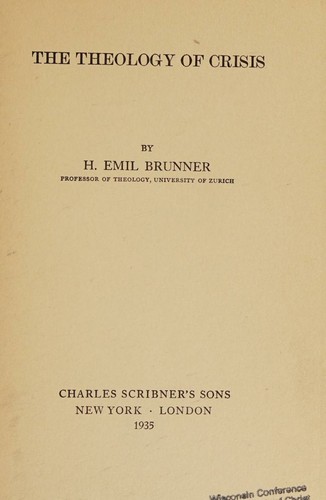 Cover for The Theology of Crisis