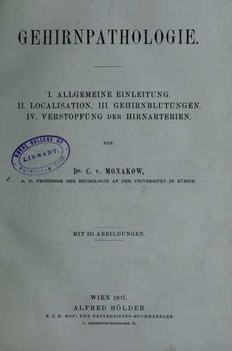 Cover for Gehirnpathologie