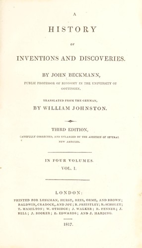Cover for A history of inventions and discoveries