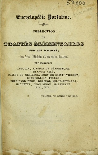 Cover for Traité élémentaire de peinture. Contenant les principes du dessin, du modelé et du coloris, et leur application à l'imitation des objets à la composition ...