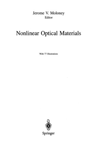 Cover for Nonlinear Optical Materials