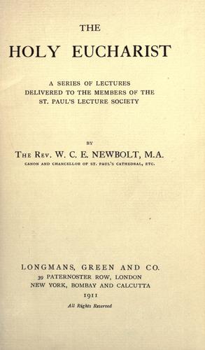 Cover for The Holy Eucharist