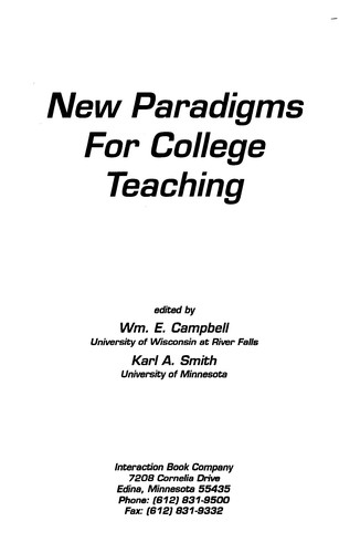 Cover for New paradigms for college teaching