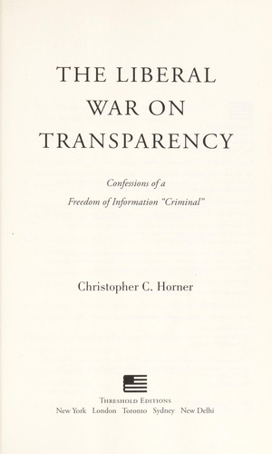 Cover for The liberal war on transparency