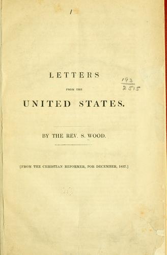 Cover for Letters from the United States