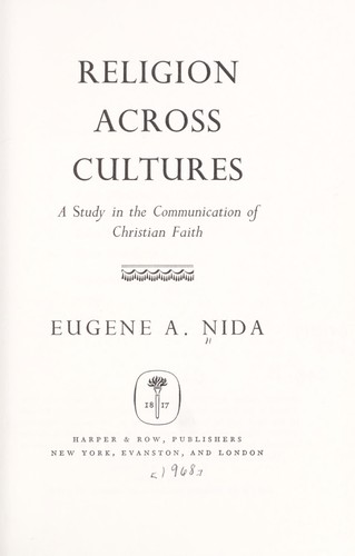Cover for Religion across cultures