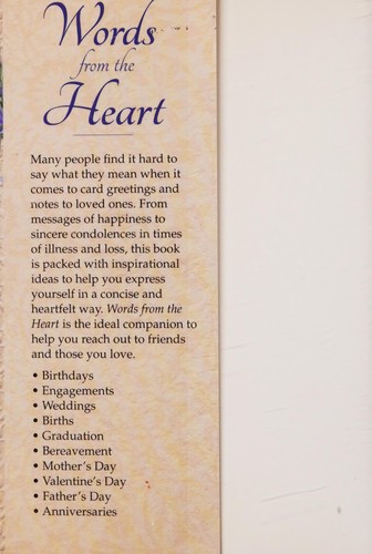 Cover for Words from the Heart