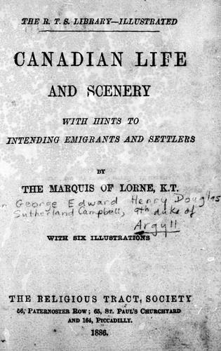 Cover for Canadian life and scenery