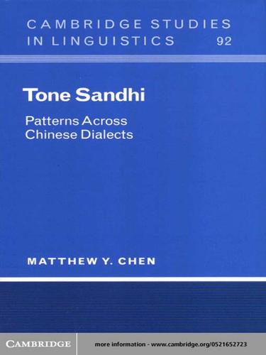 Cover for Tone Sandhi: Patterns across Chinese Dialects