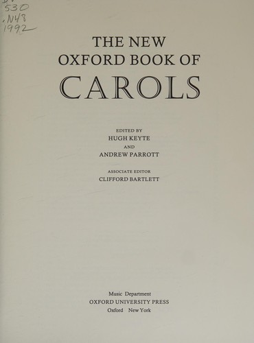 Cover for The New Oxford Book of Carols