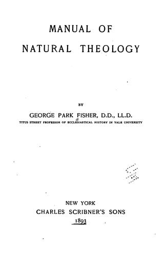 Cover for Manual of Natural Theology
