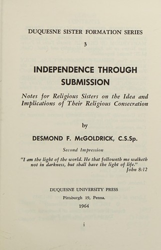 Cover for Independence through submission