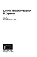 Cover for Cerebral hemisphere function in depression