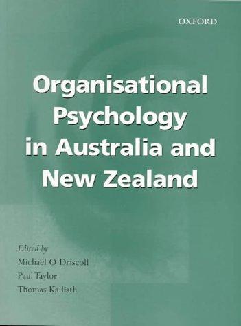 Cover for Organisational psychology in Australia and New Zealand