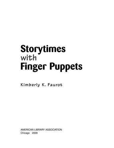 Cover for Storytimes with Finger Puppets
