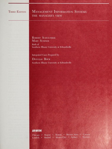 Cover for Management Information Systems